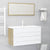 2 Piece Bathroom Furniture Set White and Sonoma Oak Engineered Wood