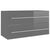 2 Piece Bathroom Furniture Set High Gloss Grey Engineered Wood