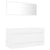 2 Piece Bathroom Furniture Set White Engineered Wood