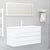 2 Piece Bathroom Furniture Set White Engineered Wood