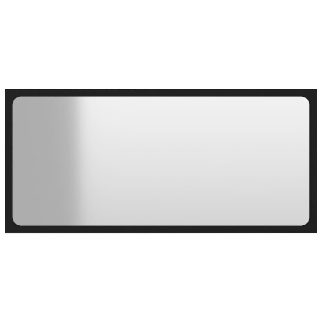 2 Piece Bathroom Furniture Set Black Chipboard