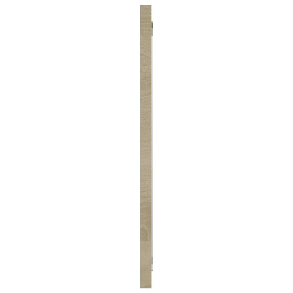 2 Piece Bathroom Furniture Set White and Sonoma Oak Engineered Wood