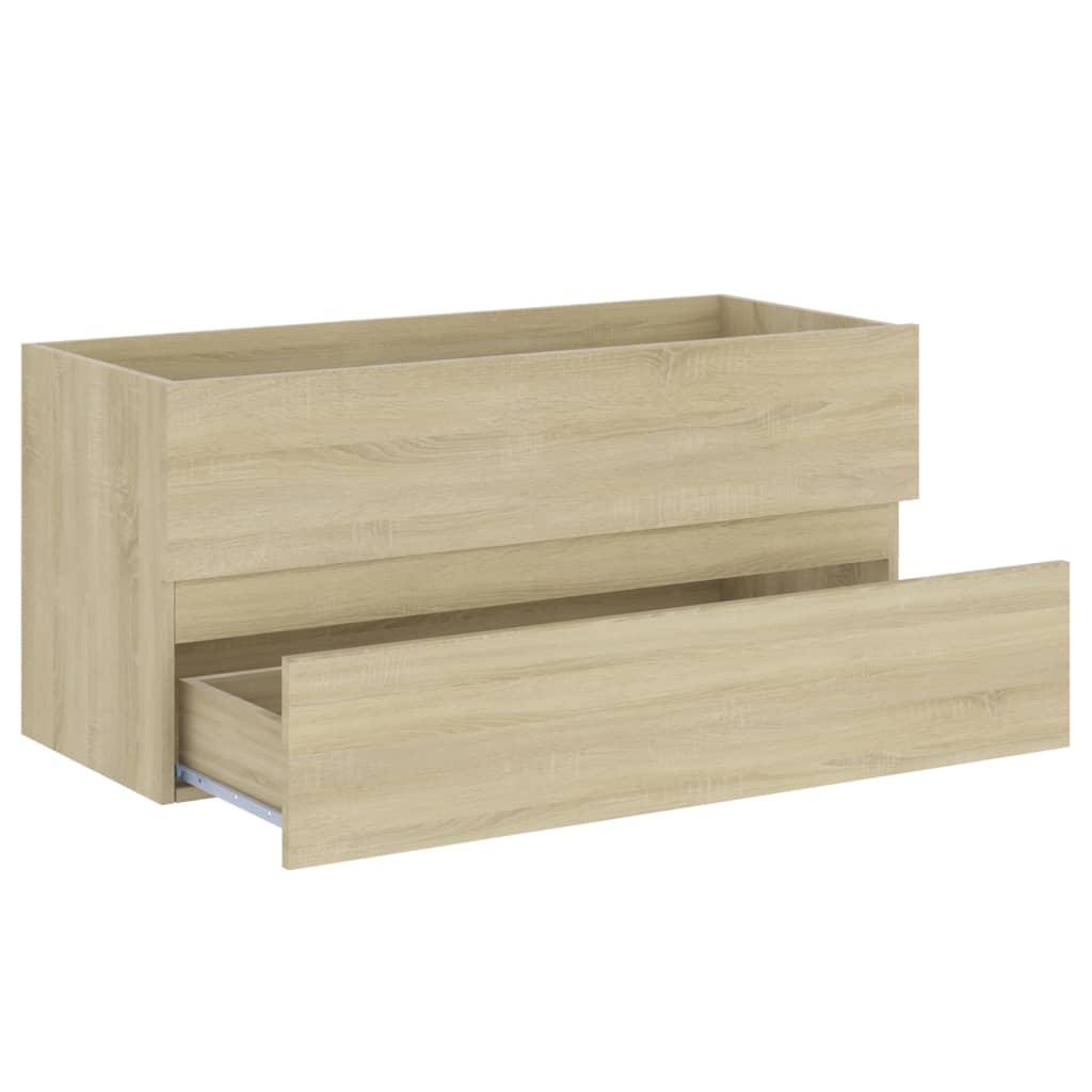 2 Piece Bathroom Furniture Set Sonoma Oak Engineered Wood