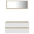 2 Piece Bathroom Furniture Set White and Sonoma Oak Engineered Wood