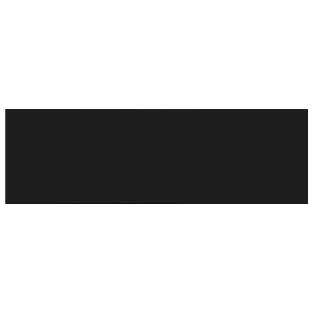 Bookshelf Boards 8 pcs Black 80x20x1.5 cm Engineered Wood