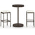 3 Piece Garden Bar Set with Cushions Poly Rattan Brown