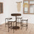 5 Piece Garden Bar Set with Cushions Poly Rattan Brown