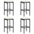 5 Piece Garden Bar Set with Cushions Poly Rattan Black