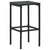 5 Piece Garden Bar Set with Cushions Poly Rattan Black