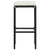 5 Piece Garden Bar Set with Cushions Poly Rattan Black
