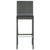 3 Piece Garden Bar Set with Cushions Poly Rattan Grey