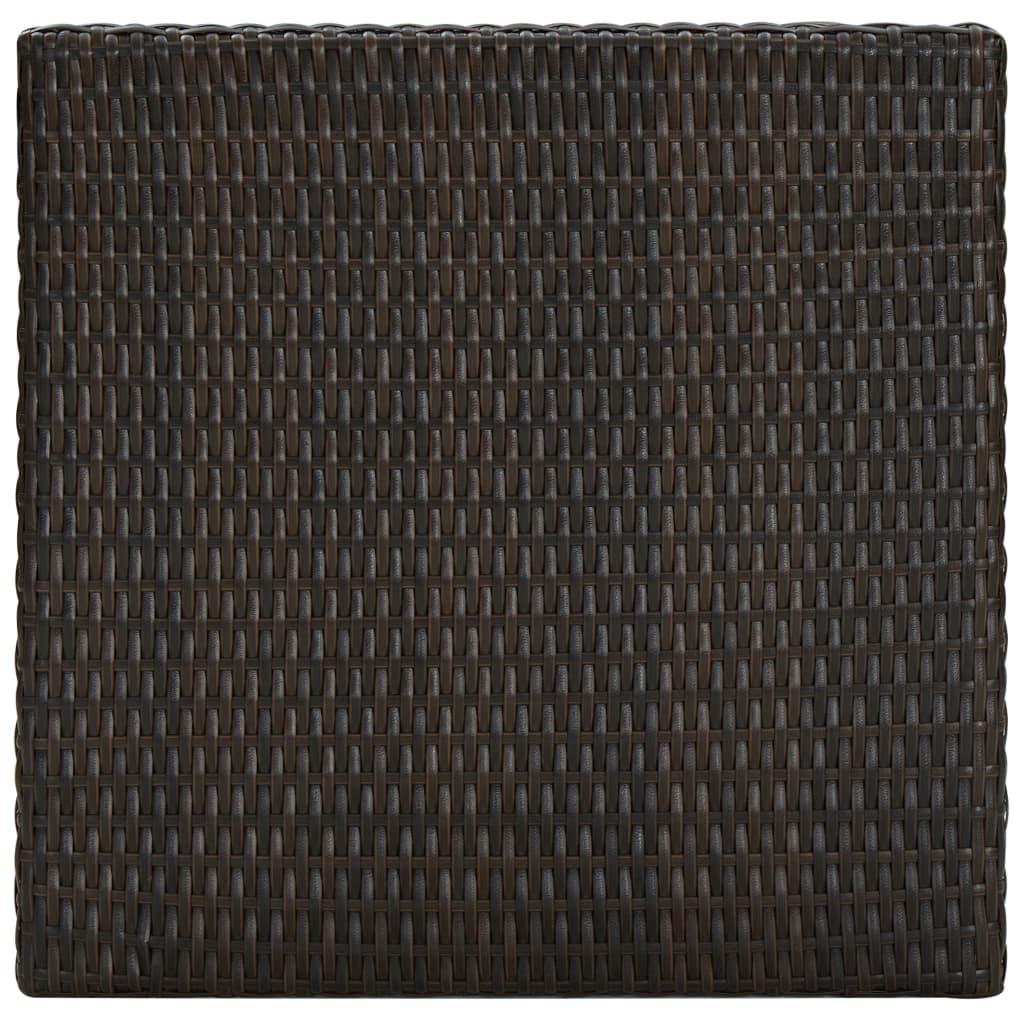 3 Piece Garden Bar Set with Cushions Poly Rattan Brown