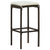 3 Piece Garden Bar Set with Cushions Poly Rattan Brown