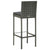 3 Piece Outdoor Bar Set with Cushions Poly Rattan Grey