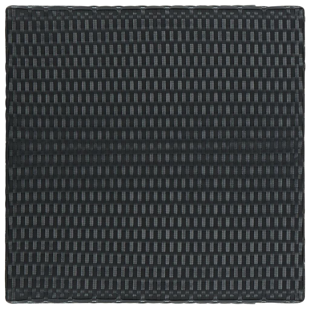 5 Piece Outdoor Bar Set with Cushions Poly Rattan Black