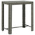 7 Piece Outdoor Bar Set with Cushions Poly Rattan Grey
