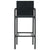 3 Piece Outdoor Bar Set with Armrest Poly Rattan Black