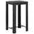 3 Piece Outdoor Bar Set with Armrest Poly Rattan Black