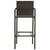 5 Piece Outdoor Bar Set with Armrest Poly Rattan Brown