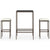 3 Piece Garden Bar Set with Cushions Poly Rattan Brown