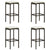 5 Piece Garden Bar Set with Cushions Poly Rattan Brown