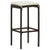 5 Piece Garden Bar Set with Cushions Poly Rattan Brown