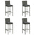 5 Piece Garden Bar Set with Cushions Poly Rattan Grey