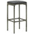 5 Piece Garden Bar Set with Cushions Poly Rattan Grey