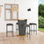 5 Piece Garden Bar Set with Cushions Poly Rattan Grey