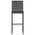 9 Piece Garden Bar Set with Cushions Poly Rattan Grey