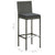9 Piece Garden Bar Set with Cushions Poly Rattan Grey