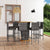 9 Piece Garden Bar Set with Cushions Poly Rattan Grey