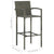 3 Piece Garden Bar Set Grey