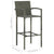 5 Piece Garden Bar Set Grey