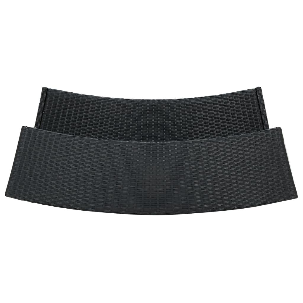 3 Piece Garden Bar Set Black
