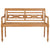 Batavia Bench with Grey Cushion 120 cm Solid Teak Wood