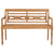 Batavia Bench with Cream Cushion 120 cm Solid Teak Wood