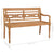 Batavia Bench with Cream Cushion 120 cm Solid Teak Wood