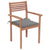 Garden Chairs 4 pcs with Grey Cushions Solid Teak Wood