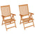Garden Chairs 2 pcs with Anthracite Cushions Solid Teak Wood