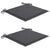 Garden Chairs with Anthracite Cushions 2 pcs Solid Teak Wood