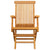 Garden Chairs with Cream Cushions 6 pcs Solid Teak Wood
