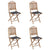 5 Piece Folding Outdoor Dining Set with Cushions Bamboo