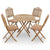 5 Piece Folding Outdoor Dining Set with Cushions Bamboo