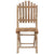 5 Piece Folding Outdoor Dining Set with Cushions Bamboo