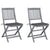 Folding Outdoor Chairs 2 pcs with Cushions Solid Acacia Wood