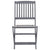 Folding Outdoor Chairs 2 pcs with Cushions Solid Acacia Wood