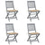 Folding Outdoor Chairs 4 pcs with Cushions Solid Acacia Wood