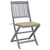 Folding Outdoor Chairs 4 pcs with Cushions Solid Acacia Wood