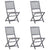 Folding Outdoor Chairs 4 pcs with Cushions Solid Acacia Wood